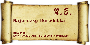 Majerszky Benedetta névjegykártya